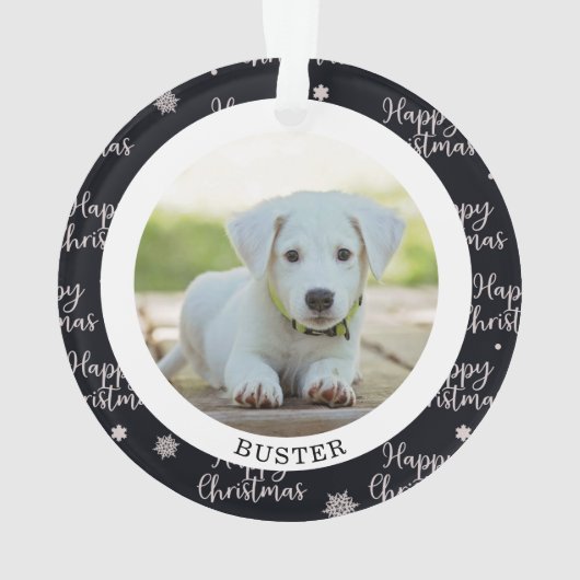 Joyeux Premier Noël Votre Ornement Photo (dos)