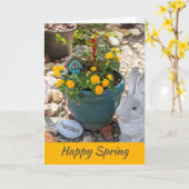 Joyeux Printemps, Carte de Jardin de Jardin Photo (Fleur jaune)