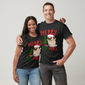 Joyeux Pugmas Carlin de Noël classique T-shirt 5 (Unisexe)