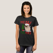 Joyeux Pugmas Carlin de Noël classique T-shirt 5 (Devant entier)