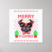 Joyeux Pugmas ! impression sur toile (Recto)