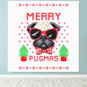 Joyeux Pugmas ! impression sur toile (Insitu (Plancher de Bois))