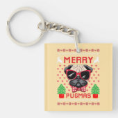 Joyeux Pugmas ! Porte-clés (Devant)