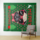 Joyeux Pugmas ! Tenture (En situation (horizontale))