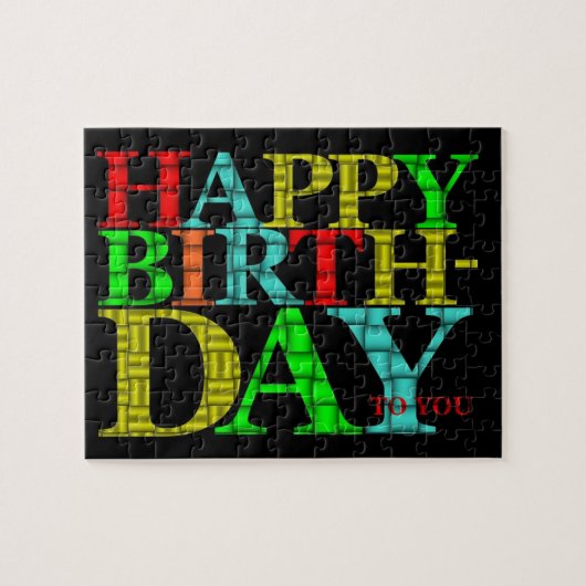 Joyeux puzzle d'anniversaire (Horizontal)