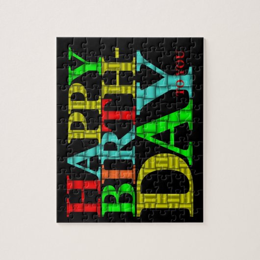 Joyeux puzzle d'anniversaire (Vertical)