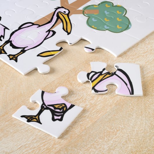 Joyeux Puzzle de Noël Pélicans de Noël (Côté)