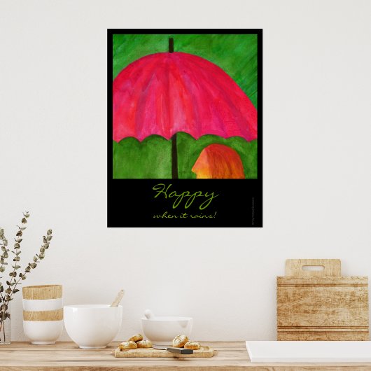 Joyeux quand il pleut Poster (Cuisine)