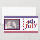 Joyeux quatrième 4 juillet carte photo (Devant / Derrière)