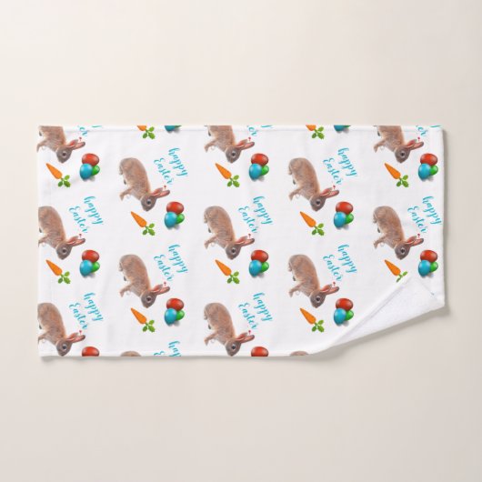 Joyeux Rabbit Motif serviette main (Serviette à main)