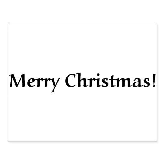 Joyeux rectangle de Noël grand tampon en caoutchou (Impression)