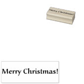 Joyeux rectangle de Noël petit tampon en caoutchou (Tamponné)
