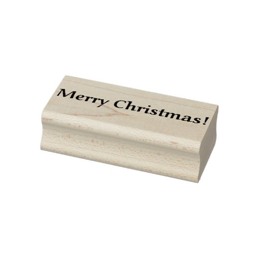 Joyeux rectangle de Noël petit tampon en caoutchou (Tampon)