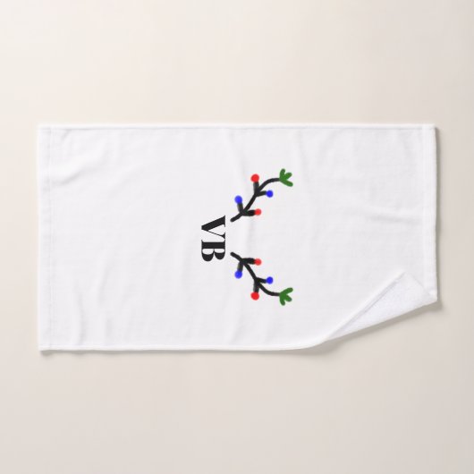 Joyeux rennes Noël ajouter nom nom nom titre (Serviette à main)