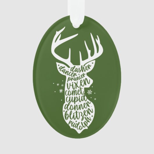 Joyeux rennes Père Noël de Noël, Vert foncé (devant)