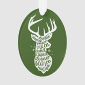 Joyeux rennes Père Noël de Noël, Vert foncé (dos)