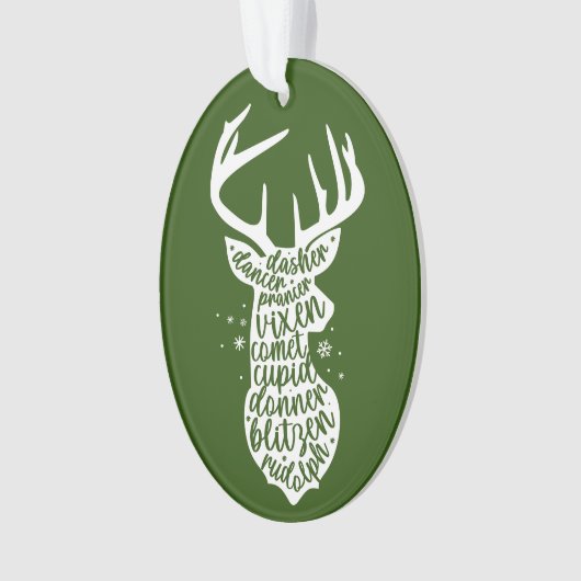 Joyeux rennes Père Noël de Noël, Vert foncé (devant)