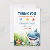 Joyeux requin sous la mer Anniversaire Merci (Devant)