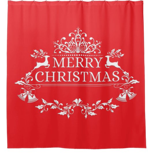 Joyeux rideau de douche de Noël (Devant)