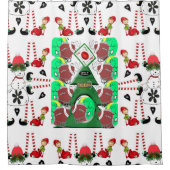 Joyeux rideau de douche de Noël elf de football (Devant)