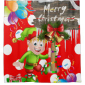 Joyeux rideau de douche de Noël, Elfe (Devant)