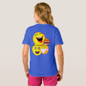 Joyeux Robot Bleu Giggle T-shirt amusant (Dos entier)