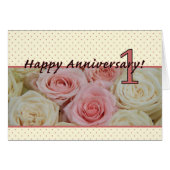 Joyeux roses du 1er anniversaire (Devant horizontal)