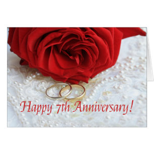 Joyeux roses du 7e anniversaire