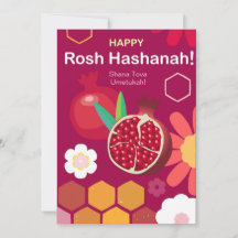 Joyeux Rosh Hashanah Juif Nouvel An Modèle Floral