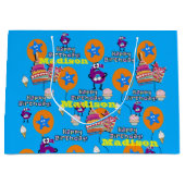 Joyeux sac cadeau 6e anniversaire #6 Bleu (Devant)