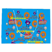 Joyeux sac cadeau 6e anniversaire #6 Bleu (Dos)