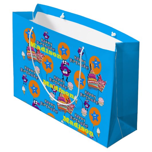 Joyeux sac cadeau 6e anniversaire #6 Bleu (Dos Angle)