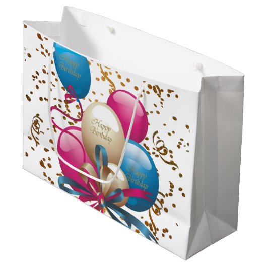 Joyeux sac cadeau d'anniversaire (Devant Angle)