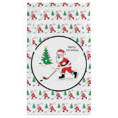 Joyeux sac cadeau de hockey de Noël Père Noël (Dos)