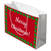 Joyeux sac cadeau de Noël, grand (Dos Angle)