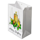 Joyeux sac cadeau de Noël moyen (Devant Angle)