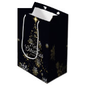 Joyeux sac cadeau de Noël moyen (Devant Angle)