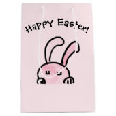 Joyeux sac cadeau Pâques rose (Devant)