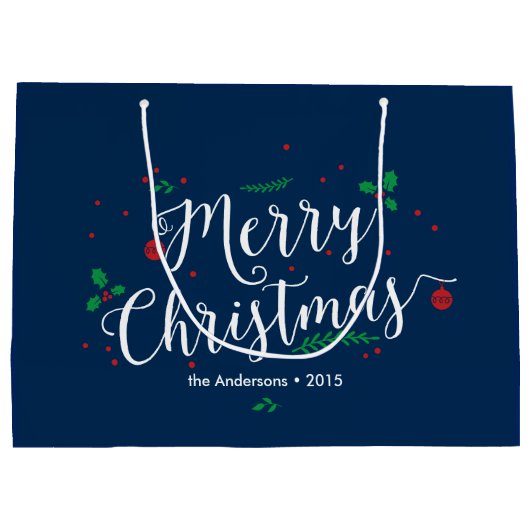 Joyeux sac de cadeau de gui (Dos)