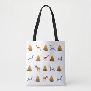 Joyeux Sac fourre-tout All-Over-Print de Noël