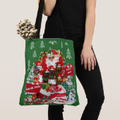 Joyeux Sac fourre-tout de la dame de Noël (De près)