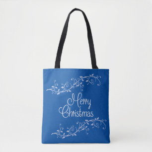 Joyeux Sac fourre-tout de Noël Blue Floury