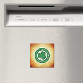 Joyeux Saint-Patrick Shamrock Carré Magnet (In Situ (Lave-vaisselle))