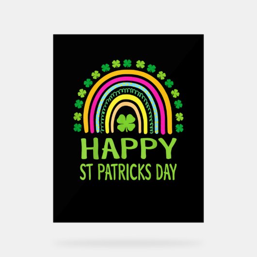 Joyeux Saint Patrick's Day Rainbow Girls T- (Recto)