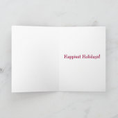 Joyeux salut de vacances ! Carte à vin (Intérieur)