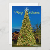 Joyeux sapin de Noël, carte de vacances à plat (Devant / Derrière)