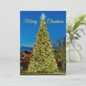 Joyeux sapin de Noël, carte de vacances à plat (Debout devant)