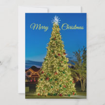 Joyeux Sapin de Noël, Carte de Vœux Plate