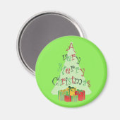 Joyeux sapin de Noël et présente des Magnets (Recto/Verso)
