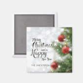 Joyeux sapin de Noël personnalisé | Magnet (Recto/Verso)